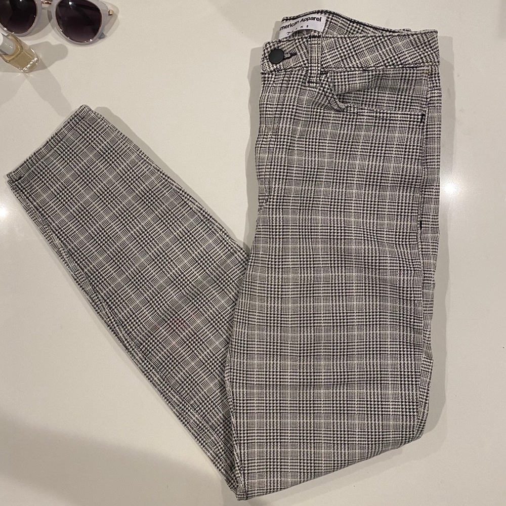 American Apparel RARE gingham print pants